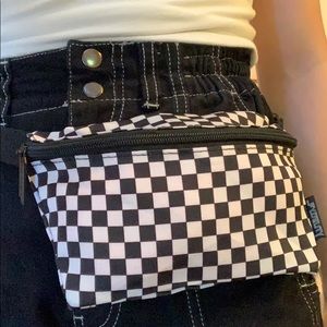 checkered fanny pack